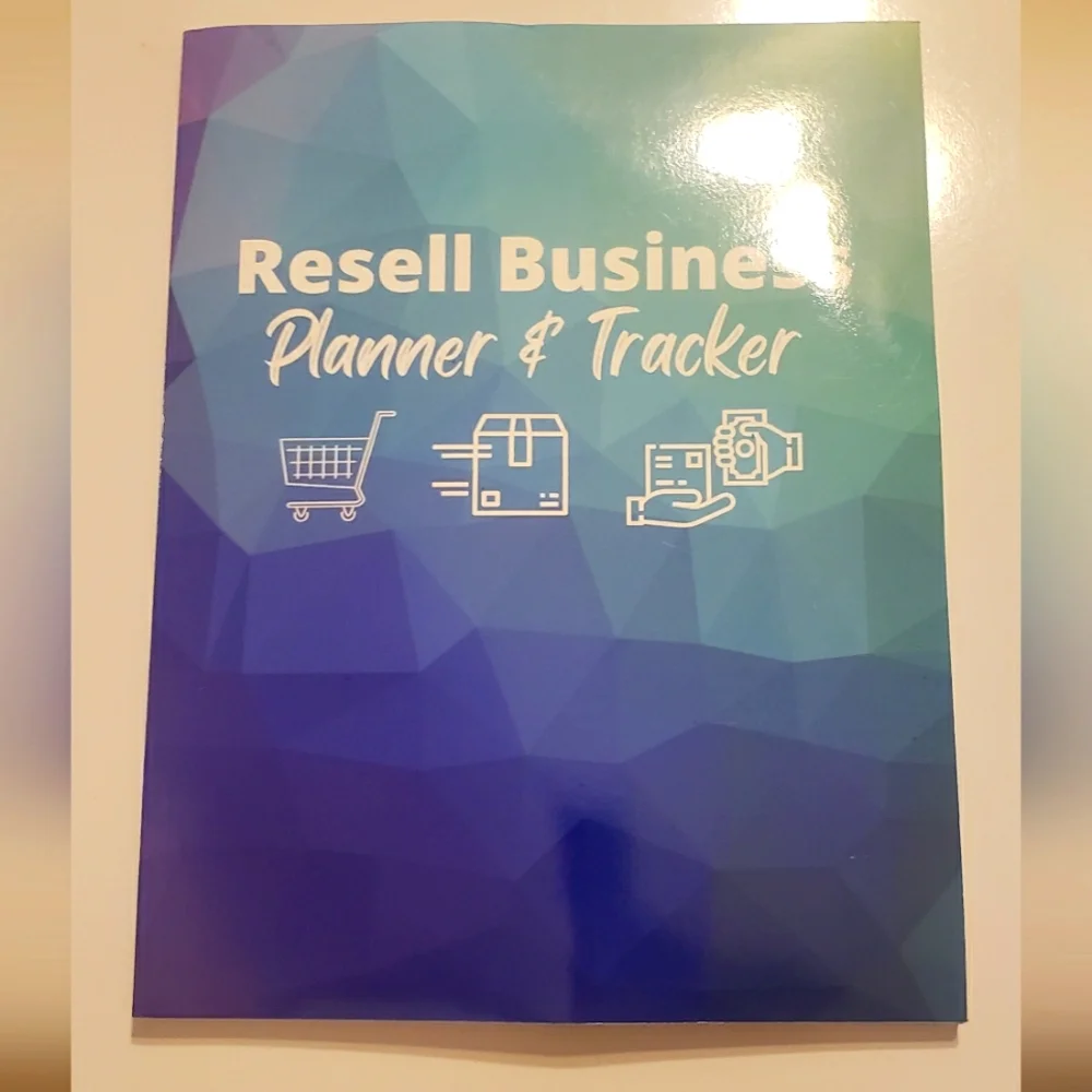 Reseller business planner & tracker paperback Blue